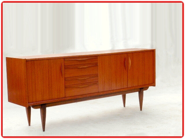 enfilade teck 1960 vintage scandinave