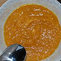 Purée de carottes au gingembre sans gluten ni produits laitiers