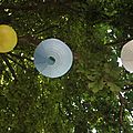 Des lampions dans les arbres..