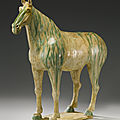 A 'sancai'-glazed pottery figure of a horse, Tang dynasty