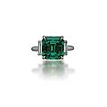 A fine emerald and diamond ring, by tiffany & co