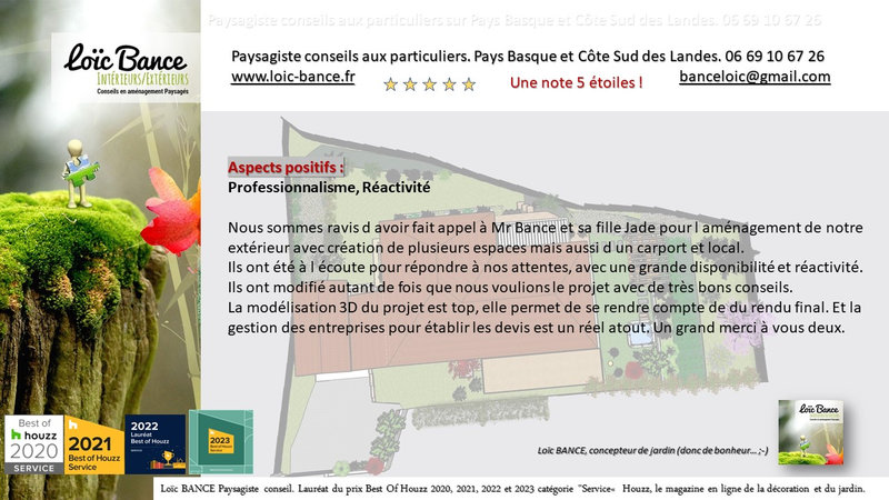 Avis clients paysagiste pays basque