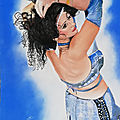 Danseuse orientale - pastelmat 50 x 70 cm