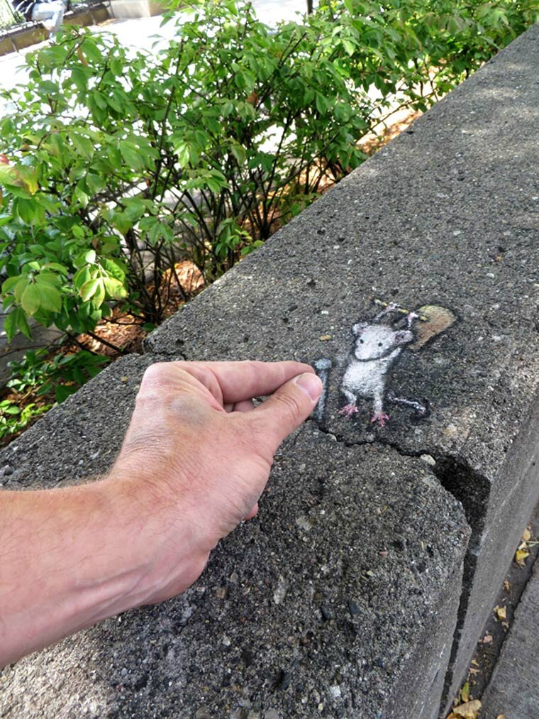 Street Art à la craie de David Zinn - Les Curieux : créations ...