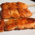 Yakitori (brochettes) de saumon
