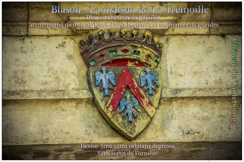 Blason de la Tremouille Château Taillebourg