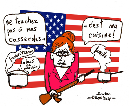 Affaires Sarah Palin De Nombreuses Casseroles Pour Une Femme Tres Conservatrice Rodho Dessin De Presse Illustration