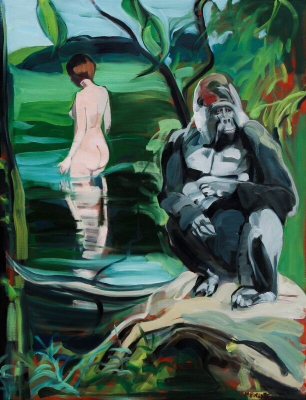 Gorilla 8314 - huile sur toile - 116 x 89 cm