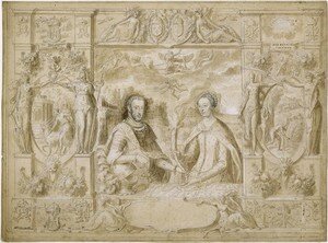 Henri II et Catherine par Antoine Caron