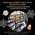 Journal de lecture + marathon cosy gourmand d'halloween du 15 au 17 octobre