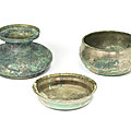 Three bronze vessels, tang dynasty (618-907)