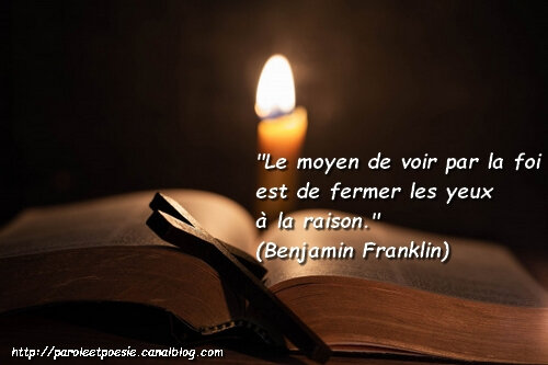 Foi Raison Benjamin Franklin Citation Vois Et Viens