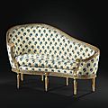 Veilleuse à la turque en hêtre sculpté laqué bleu rechampi or d'époque louis xvi, vers 1777-1779, estampillée g.iacob - sotheby'