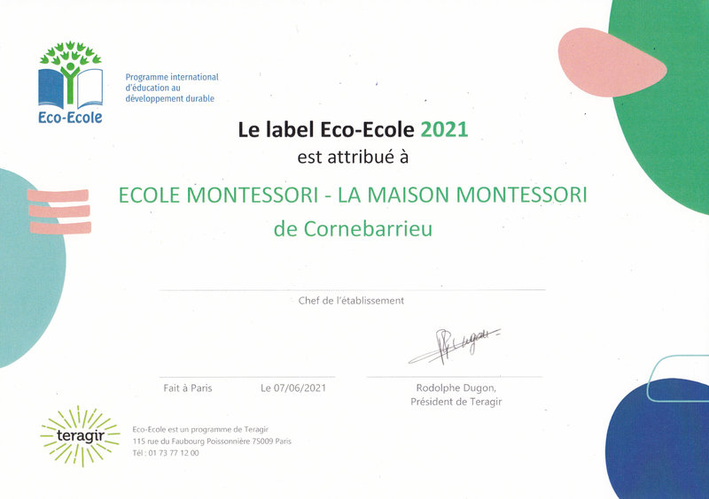 label éco-école 2021