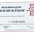 Certification de Massage Bien-être Hawaïen