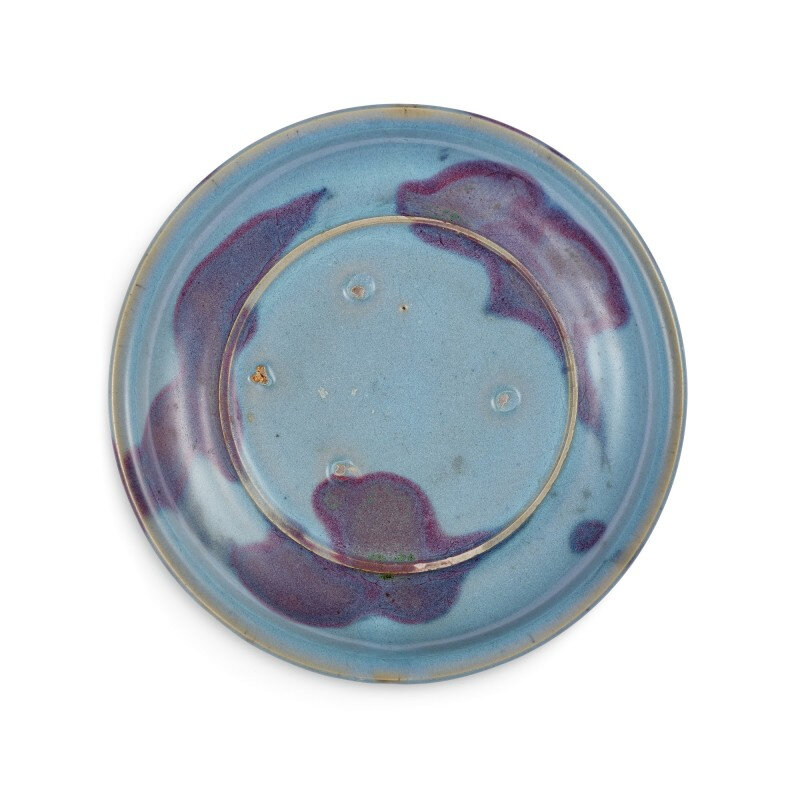 A CHINESE JUNYAO PURPLE-SPLASHED CONICAL BOWL, YUAN DYNASTY (1279