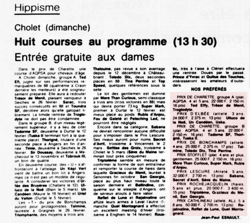 Ouest-France 11 03 1989