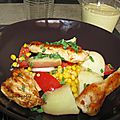 Salde de maïs et son poulet grillé