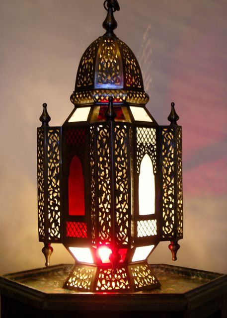 moroccan brass table lamp
