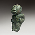 Idole talismanique, olmèque du guerrero, mexique, 800 avant - 100 après jc