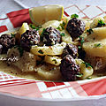 Batata baida marka- pommes de terre sauce blanche aux boulettes