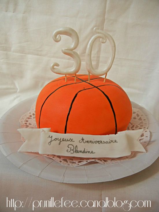 Gateau Ballon De Basket Basketball Cake Prunille Fait Son Show