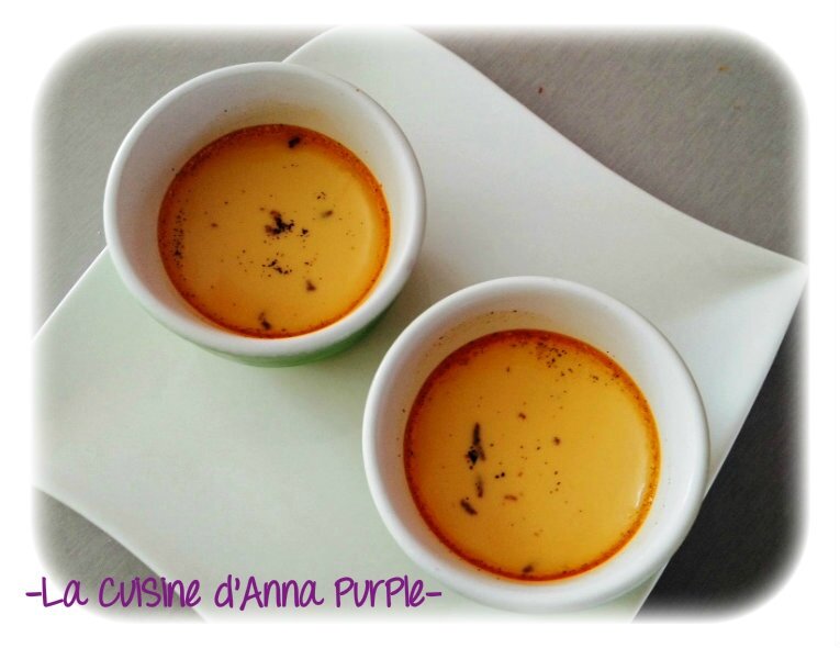 creme aux oeufs et pomme infusée a la vanille sans lait ni sucre - la cuisine danna purple 1