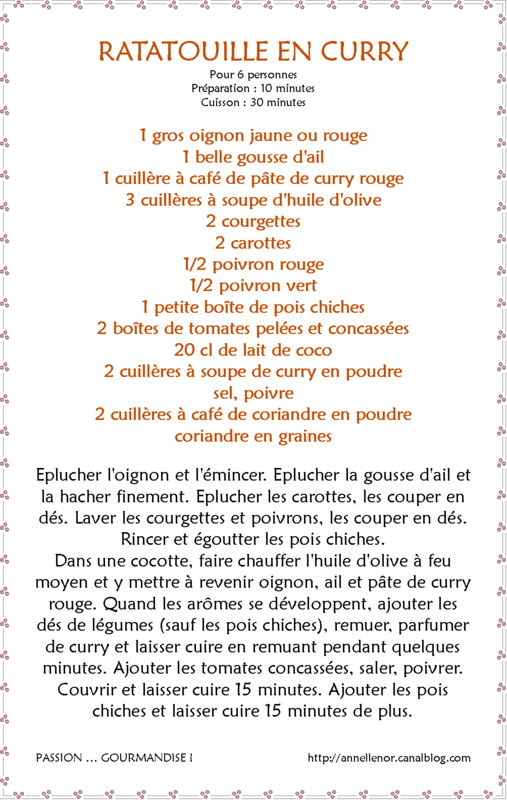 Ratatouille au curry_fiche