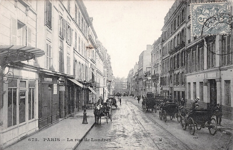Paris, rue de Londres, vers 1905