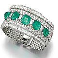 Emerald and diamond bracelet, cartier