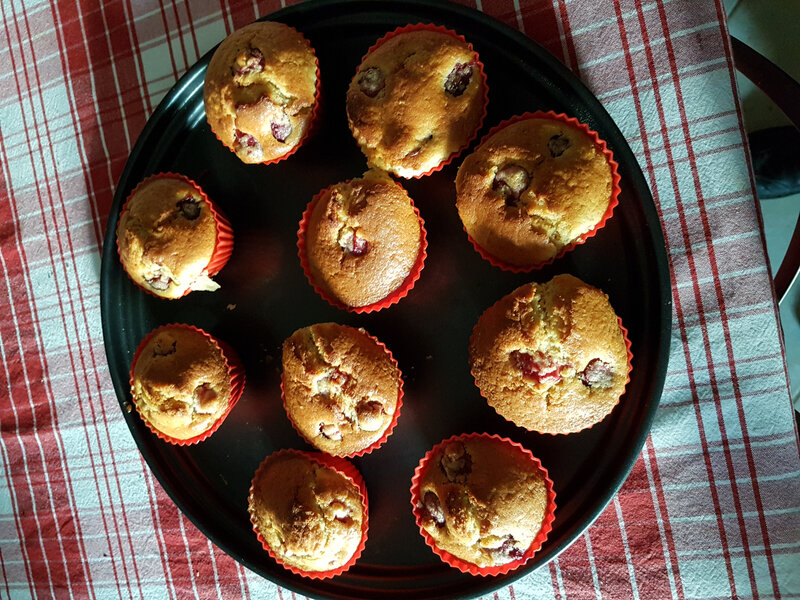 muffins aux cerises