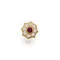 18 karat two-color gold, ruby and diamond ring, buccellati