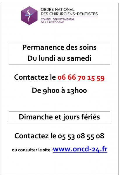 affichette dentiste