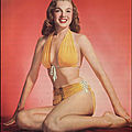 1946, portraits studio - séance bikini jaune par laszlo willinger
