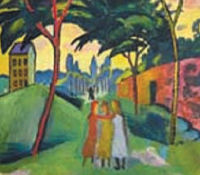 Macke_3_jeunes_filles