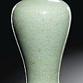 Vase meiping en porcelaine de type jun. chine, dynastie qing, xviiie-xixe siècle