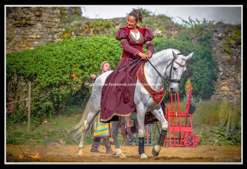 dressage spectacle équestre fête médiévale du Château de Talmont en Vendée (1)