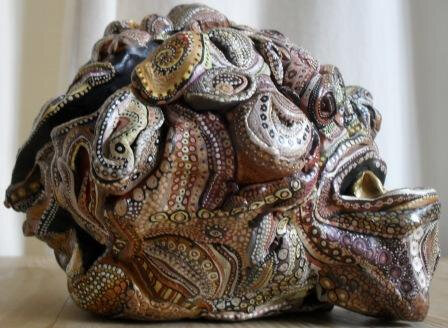 ©Hervé THAREL-SCHMIMBLOCK'S moize 2010 - T7 sur argile ±20x15cm 2