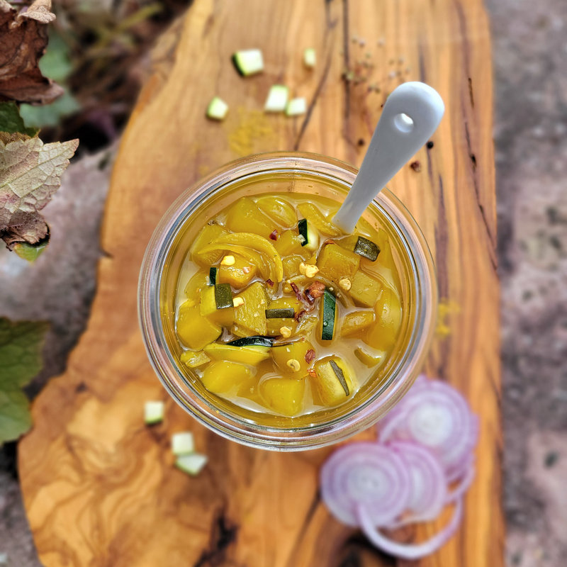 pickels de courgettes curry