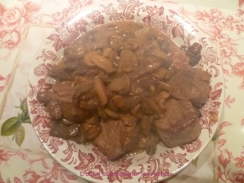 Filet mignon de porc aux champignons et porto, au Cookéo ou pas L'art les restes