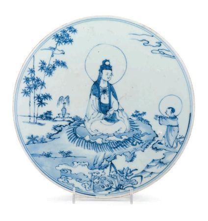 Large_Chinese_blue_and_white_porcelain_plaque_