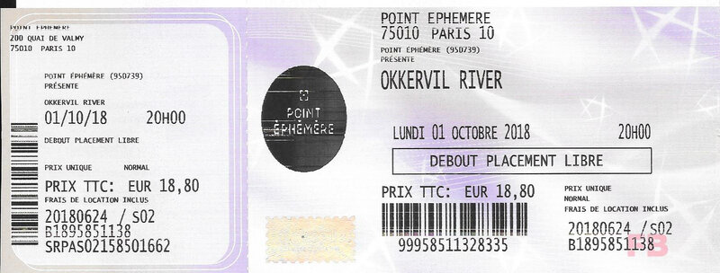 2018 10 01 Okkervil River Point Ephémère Billet