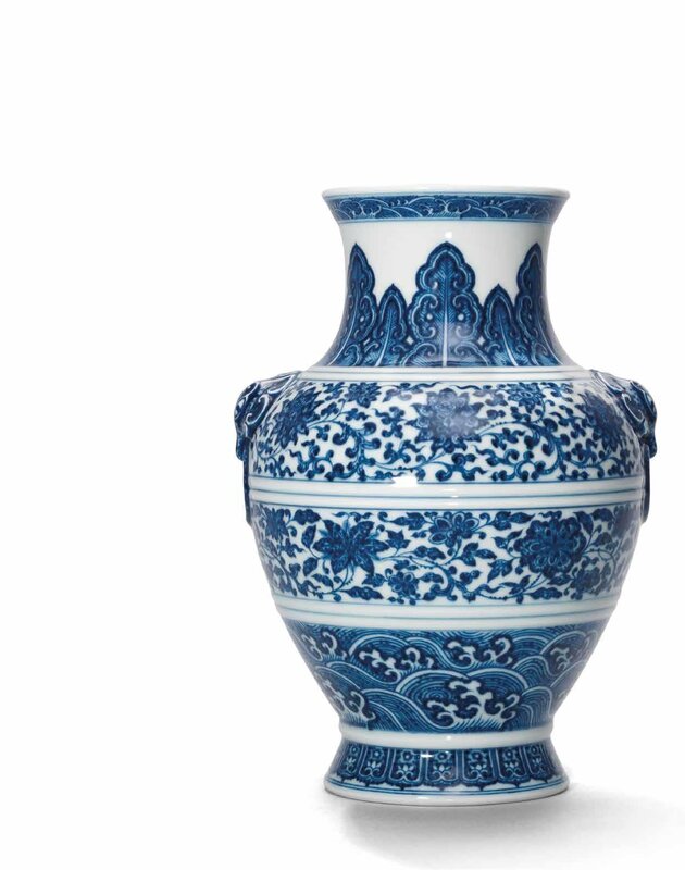 A blue and white hu-form vase, Qianlong six-character seal mark in underglaze blue and of the period (1736-1795)