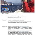 Agenda de la mer : mars 2018 - agenda of the sea : march 2018