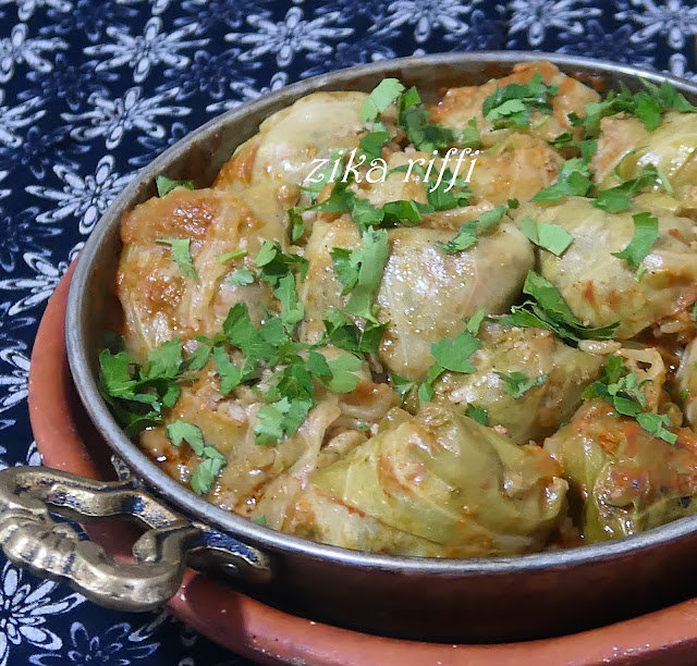 chou farci sauce rouge ( rzaimet yomma ) dolma kromb 3