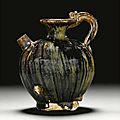 A black-glazed ewer, Tang dynasty (618-907)