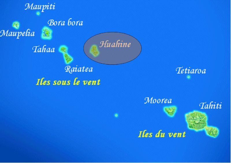 carte îles sous le vent