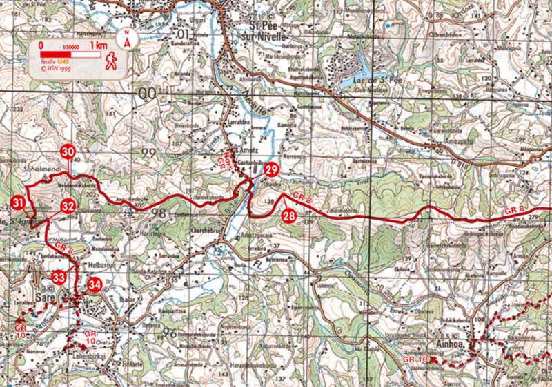 carte intérieure topo-guide pyrénées occidentales GR10