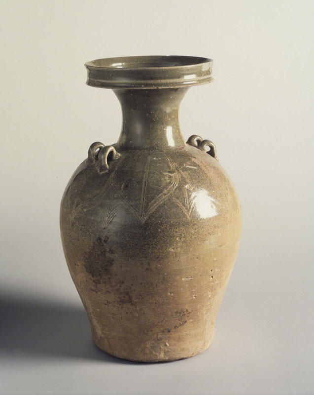 Vase with Flaring Mouth, Yue Ware, Six Dynasties Period, ca