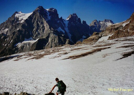 974) Rando pédestre vers le glacier blanc (Ecrins)